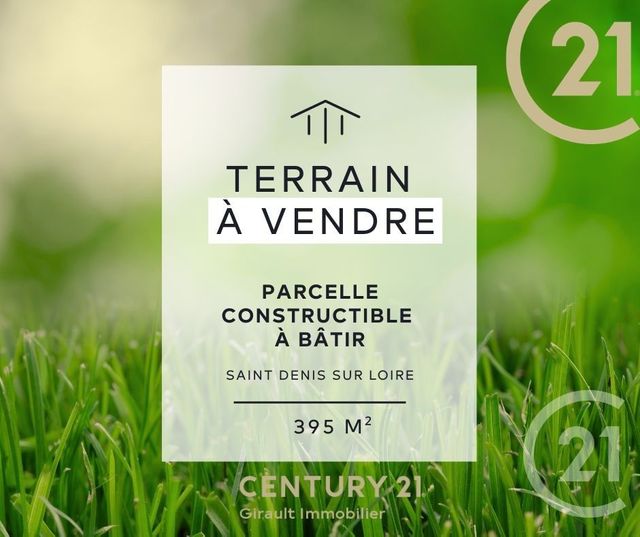 terrain à vendre - 395.0 m2 - ST DENIS SUR LOIRE - 41 - CENTRE - Century 21 Girault Immobilier